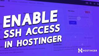 How to Enable SSH in Hostinger Easy Steps [upl. by Luann69]