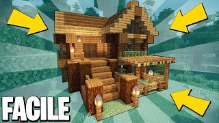 COME COSTRUIRE UNA CASA SURVIVAL IN LEGNO DI SPRUCE FACILE  Minecraft ITA TUTORIAL [upl. by Eislehc]