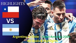 Argentina vs Chile  Copa America 2024  All Goals amp Highlights [upl. by Pesvoh505]