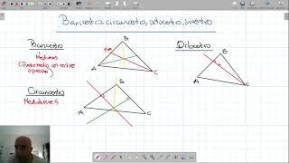 Matemáticas baricentro circuncentro ortocentro e incentro Qué son [upl. by Maclay]