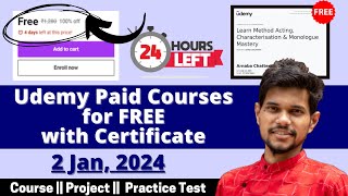 How to get Udemy Courses for FREE in 2024  Udemy Coupon Code 2024  Latest Udemy Coupons [upl. by Aramas]