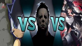 Dark Sonic Vs Michael Myers Vs Blake Belladonna [upl. by Katee]