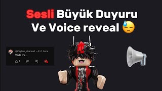 Sesli Önemli Duyuru Voice Reveal 😳 [upl. by Eitra]