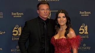 Steve Burton and Michelle Lundstrom 2024 Daytime Emmy Awards Red Carpet  General Hospital [upl. by Lebezej]