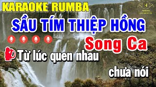 Sầu Tím Thiệp Hồng Karaoke Song Ca Nhạc Sống Rumba  Trọng Hiếu [upl. by Sherrod]