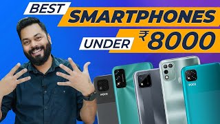 Top 5 Best Mobile Phones Under ₹8000 Budget ⚡ October 2021 [upl. by Reste]