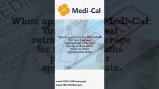 MediCal Retroactive Coverage medical healthcoverage publicassistance socialservices lacodpss [upl. by Ellekcir]