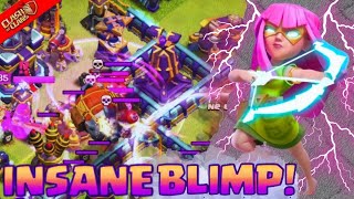 INSANE Blimp Attack DOMINATES Clan War League Clash of Clans [upl. by Dearman942]