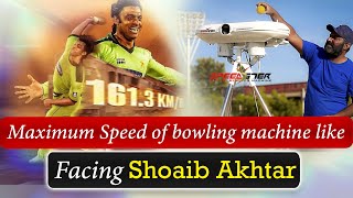 Maximum Speed of bowling machine like facing Shoaib Akhtar  Speed options are 100 kmph to 160 kmph [upl. by Ecart136]