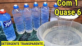 💰 DETERGENTE CASEIRO PRONTO EM MINUTOS COM 1 FAÇA QUASE 6 TO ECONOMIZANDO MUITO DICA SIMPLES DA BO [upl. by Ankney]