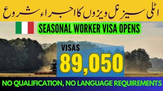 89050 Seasonal Work Visa of Italy Opens Today under Decreto Flussi 2024 [upl. by Kopple]