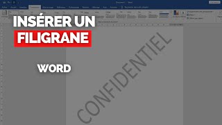 Comment Insérer  Ajouter un Filigrane dans Word  TUTORIEL [upl. by Des22]