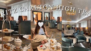 Aesthetic High Tea at The RitzCarlton 🥐🍰☕️  Food vlog  Kuala Lumpur 🇲🇾 [upl. by Ateuqahs]