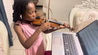 Lightly Row Suzuki violin method by an amazing 5 years old [upl. by Gina]