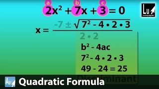 Quadratic Formula Song – Learn Algebra – Learning Upgrade App [upl. by Elocn]