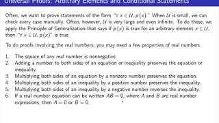 Discrete Math  Universal Proofs [upl. by Zarger]