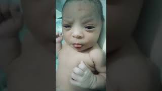 First time try to opening eyes👀 Newborn baby viral ytshorts baby love newborn [upl. by Rolat]