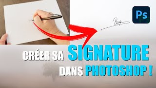 Comment créer une SIGNATURE dans PHOTOSHOP ✍ [upl. by Wurst]