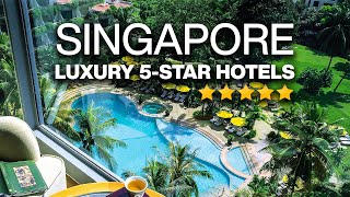 Top 10 Best 5STAR Hotels in Singapore  Marina Bay Sands JW Marriott Fullerton Hotel full tour [upl. by Bohun]