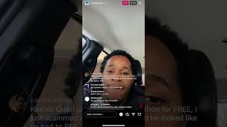 Kasher quon on ig live talking about teejayx6 after he got exposed [upl. by Lore]