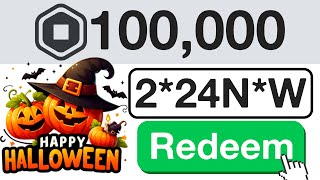 NEW HALLOWEEN ROBLOX PROMO CODE GIVES FREE ROBUX Roblox October 2024 [upl. by Nojed]