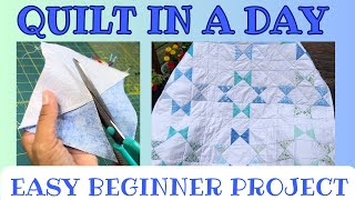 Make A Quilt In A Day Baby Blanket Pattern Ohio Star Easy DIY [upl. by Llehcear674]