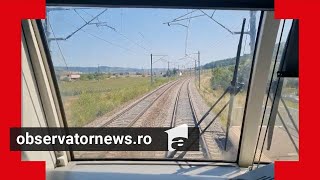 Minunea de pe calea ferată din România un tren chinezesc a atins 176 kmh pe un tronson modernizat [upl. by Ztirf384]