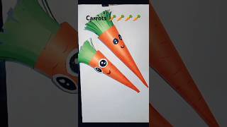 How to Make a Paper Carrot MekhanShahArt786 easyartandcraft artandcraft papercrafttutorial [upl. by Ennadroj]