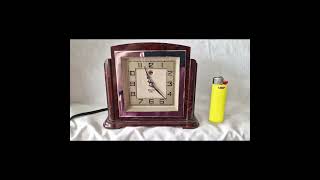 Art Deco Bakelite English Smith Sectric Electric Mantel Shelf Clock [upl. by Mcnamee16]