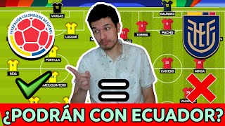 COLOMBIA vs ECUADOR⚡MANO a MANO de NÓMINAS y PARTIDOS HISTÓRICOS🔥FECHA 12 ELIMINATORIAS UNITED 2026🔥 [upl. by Airt]