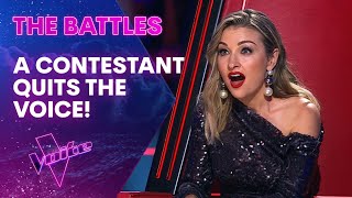 Coaches Major Shock as Contestant Quits The Voice  The Battles  The Voice Australia [upl. by Towers]