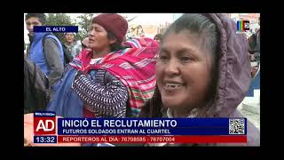 Inició el reclutamiento Miles de jóvenes esperan ingresar al cuartel [upl. by Claudie]