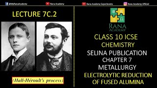 ELECTROLYTIC REDUCTION  METALLURGY  CLASS 10 ICSE CHEMISTRY  SELINA PUBLICATION  LECTURE 7 C2 [upl. by Acceber61]