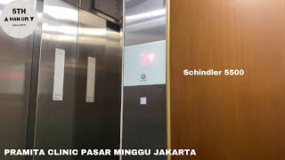 Schindler 5500 Elevators  Pramita Clinic  South Jakarta  Pasar minggu  retake [upl. by Jew954]