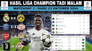 Hasil Liga Champion Tadi Malam  Real Madrid vs Dortmund  Klasemen Liga Champion 2024 [upl. by Yemrej]