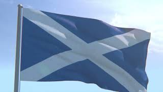 FREE Footage Scotland Flag Waving  No Watermark  Banner o Scotland [upl. by Ecille]