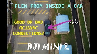 DJI MINI 2  FLIGHT FROM INSIDE A VEHICLES [upl. by Nay]