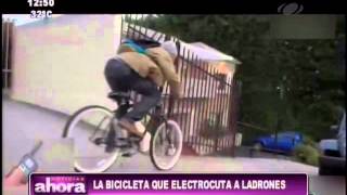 Así es la bicicleta que electrocuta a ladrones 150116 [upl. by Eldon91]