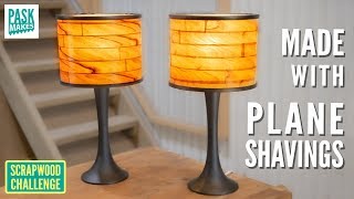 Plane Shaving Table Lamps  Scrapwood Challenge ep37 [upl. by Bueschel]