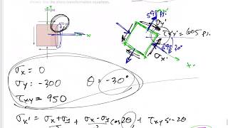 Mechanics of Materials  2D Plane stress transformation example 2 [upl. by Harve167]