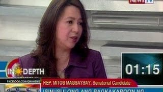 NTG News to Go In Depth Rep Mitos Magsaysay senatorial candidate [upl. by Anitnauq677]