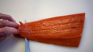 Skinning a Salmon Fillet with Chef Lou [upl. by Enitsirt]