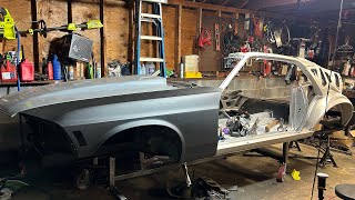 1970 Ford Mustang Coupe to Fastback Conversion  Fitting Driver’s side Door Frame [upl. by Maxantia600]