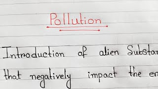 Pollution paragraph writingEnglish paragraph [upl. by Eerdua561]