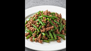 Stir fried Ground Beef with green Beans [upl. by Skippie636]