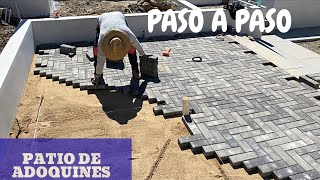 Cómo instalar adoquines MODERNOS muy fácil en tu patio [upl. by Ailliw982]