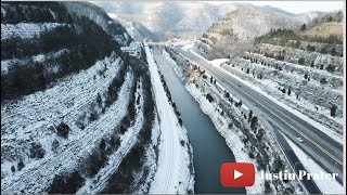 A snowy day in a beautiful Appalachian town  Pikeville KY  Drone Footage [upl. by Monahan268]