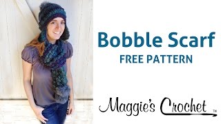 Deborah Norville Saturate Bobble Scarf Free Crochet Pattern  Right Handed [upl. by Gamali]