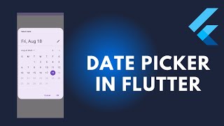 Date picker in flutter  Flutter widgets [upl. by Bryce]