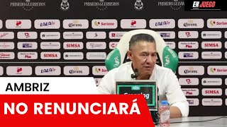 SANTOS LAGUNA 0 CHIVAS 2 NACHO AMBRIZ POST PARTIDO [upl. by Eissirc]